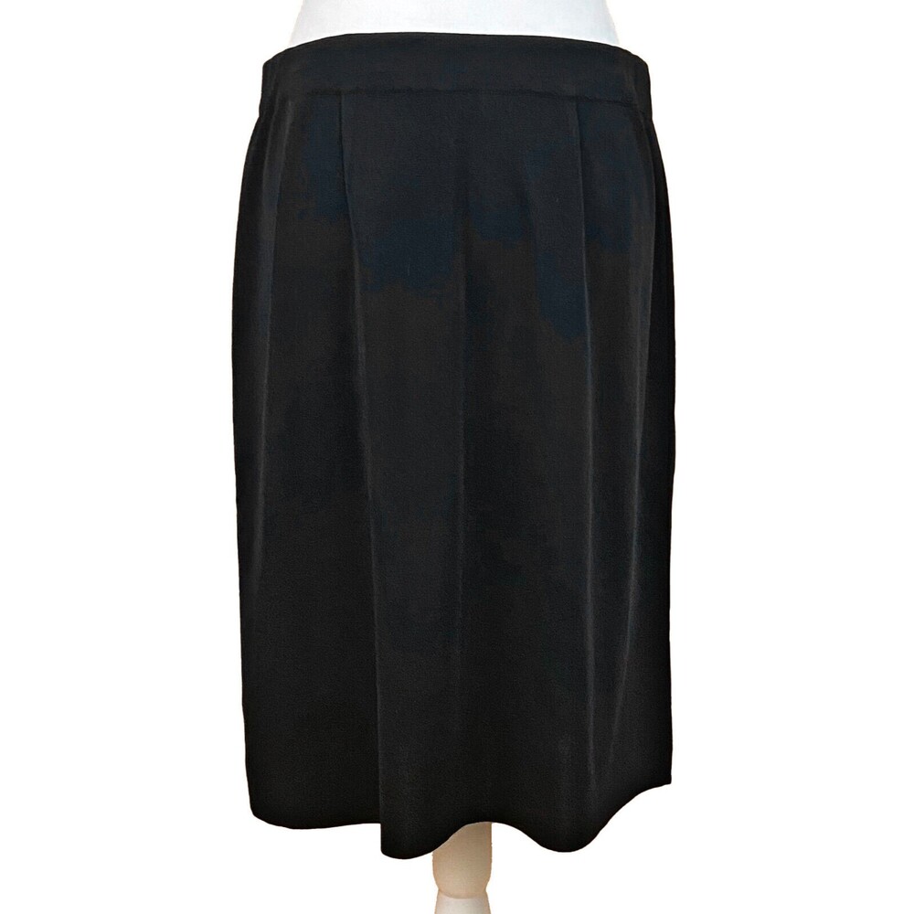Exclusively Misook A-Line Skirt Size 8 ? Black Knit Elastic Waist Knee Length - Picture 3 of 5